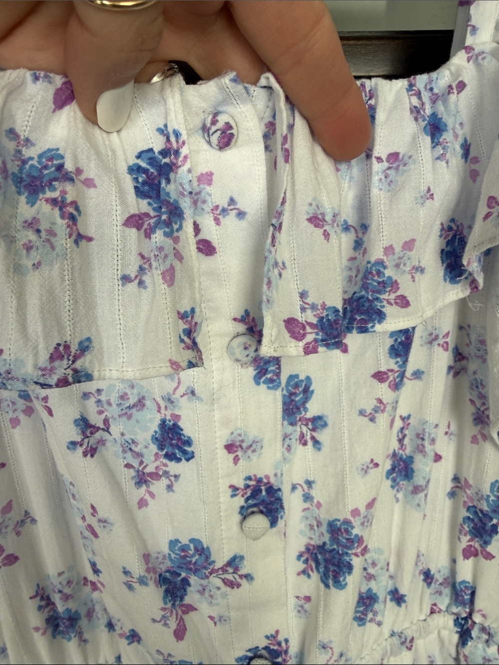 LoveShackFancy White Floral Ruffled Mini Dress - Picture 5 of 10
